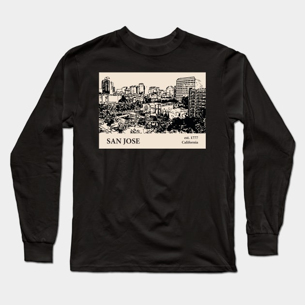 San Jose - California Long Sleeve T-Shirt by Lakeric